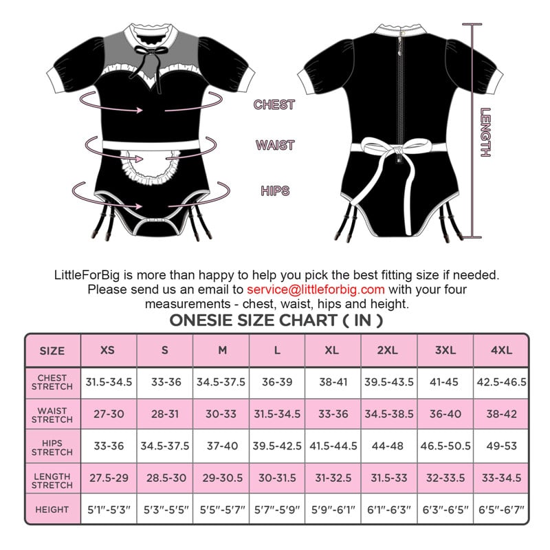 Little for Big Maid Suit Onesie
