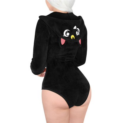 Little for Big Black Cat Luna Onesie Bodysuit