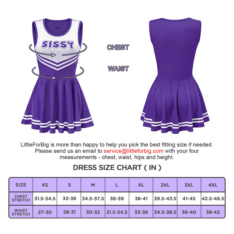 Cheer Sissy Mini Dress Dark Purple size chart