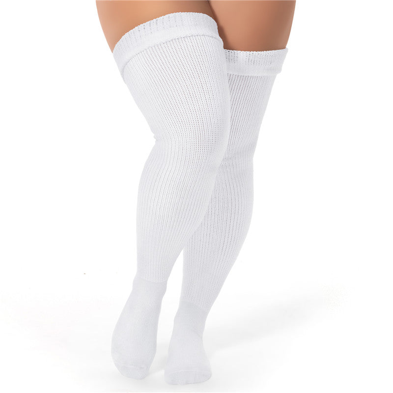 Little for Big Plus Size Cable Knitted Thigh High Socks