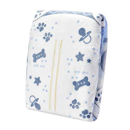 Little for Big Little Blue BabyFur Cloth Back Diapers 10 Pieces Pack