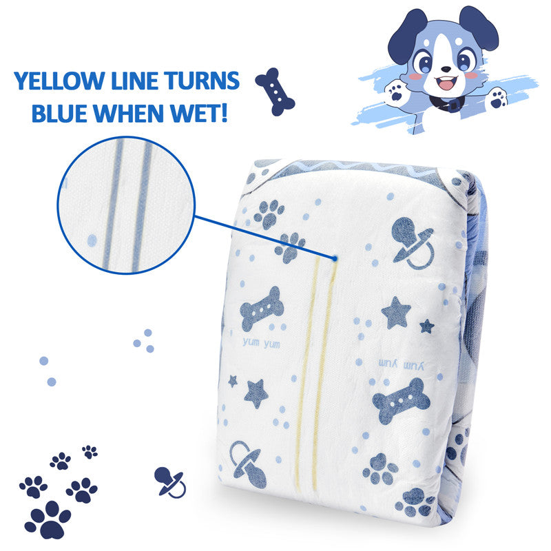 Little for Big Little Blue BabyFur Cloth Back Diapers 10 Pieces Pack