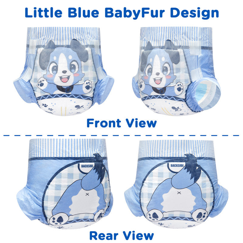 Little for Big Little Blue BabyFur Cloth Back Diapers 10 Pieces Pack