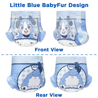 Little for Big Little Blue BabyFur Cloth Back Diapers 10 Pieces Pack