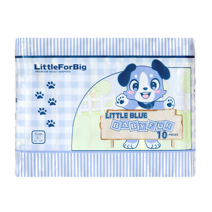 Little for Big Little Blue BabyFur Cloth Back Diapers 10 Pieces Pack