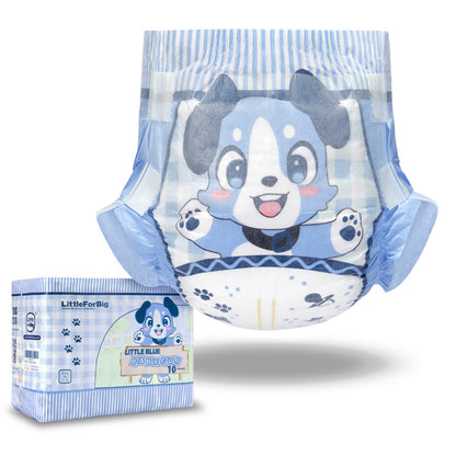 Little for Big Little Blue BabyFur Cloth Back Diapers 10 Pieces Pack