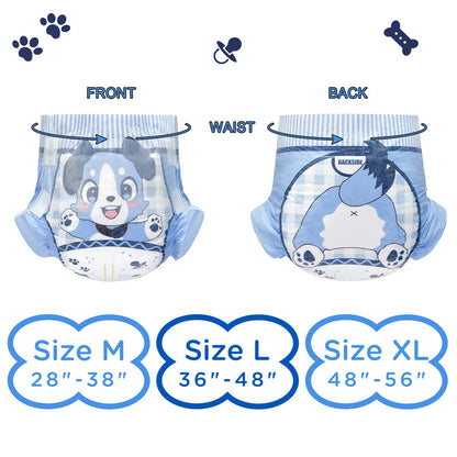 Little for Big Little Blue BabyFur Cloth Back Diapers 10 Pieces Pack