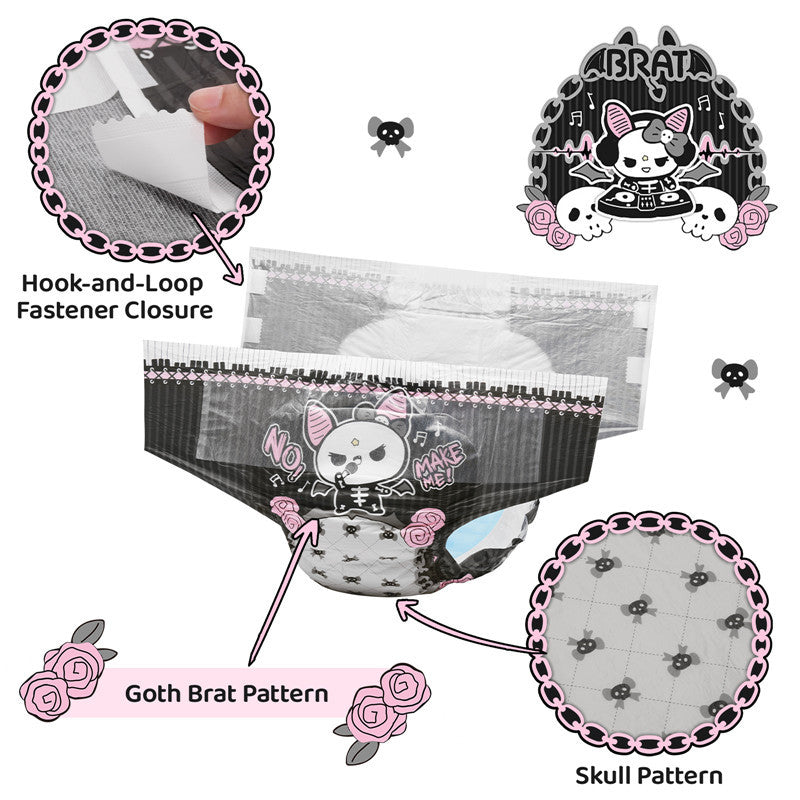 Little for Big Goth BRAT Ultra Absorbent Diapers 10 pack