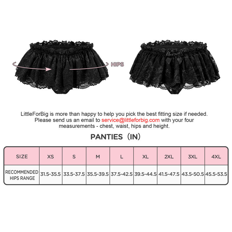 Little for Big Sissy University Lace Skirted Thong Pantie
