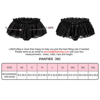 Little for Big Sissy University Lace Skirted Thong Pantie