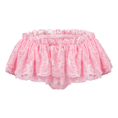 Little for Big Sissy University Lace Skirted Thong Pantie