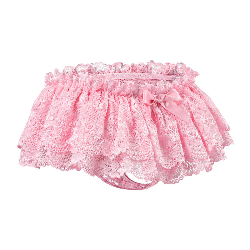 Little for Big Sissy University Lace Skirted Thong Pantie
