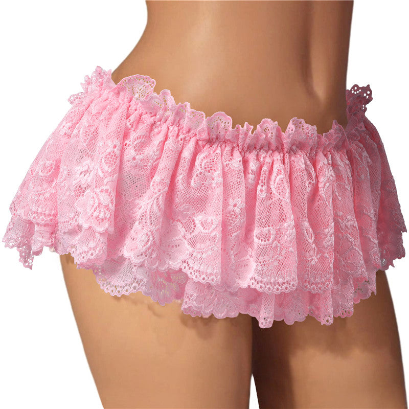 Little for Big Sissy University Lace Skirted Thong Pantie