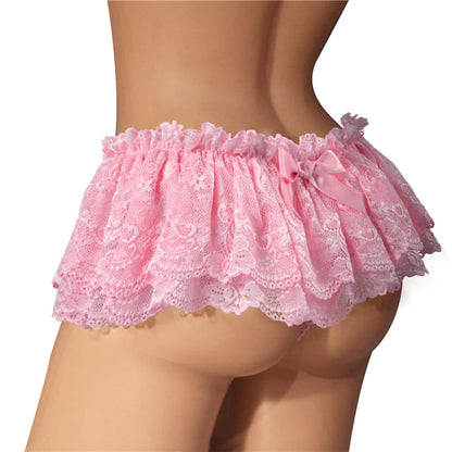 Little for Big Sissy University Lace Skirted Thong Pantie