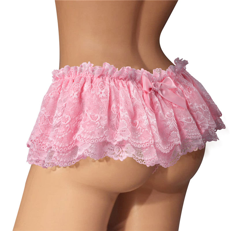 Little for Big Sissy University Lace Skirted Thong Pantie
