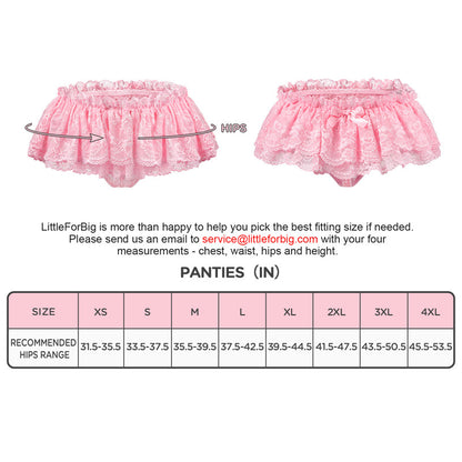 Little for Big Sissy University Lace Skirted Thong Pantie