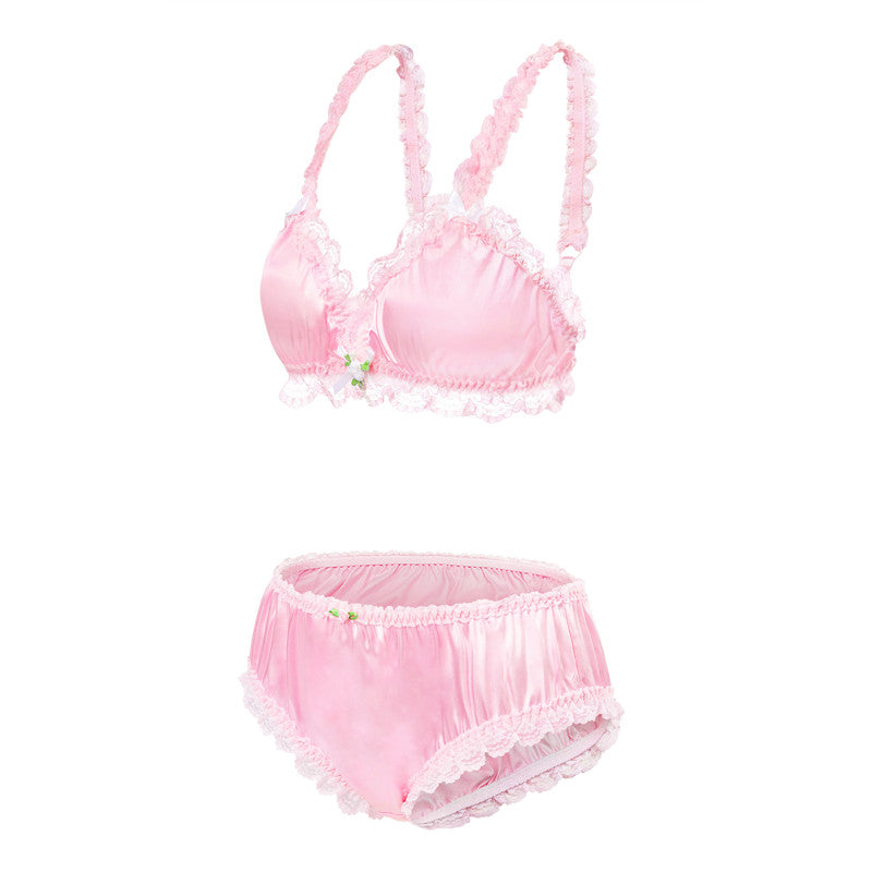 Sissy University Lacy Frill Bralette Set