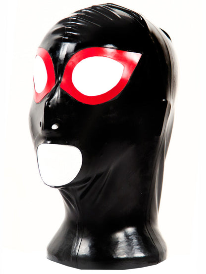 Rubber Hood with Red Trim Eyes & Open Mouth