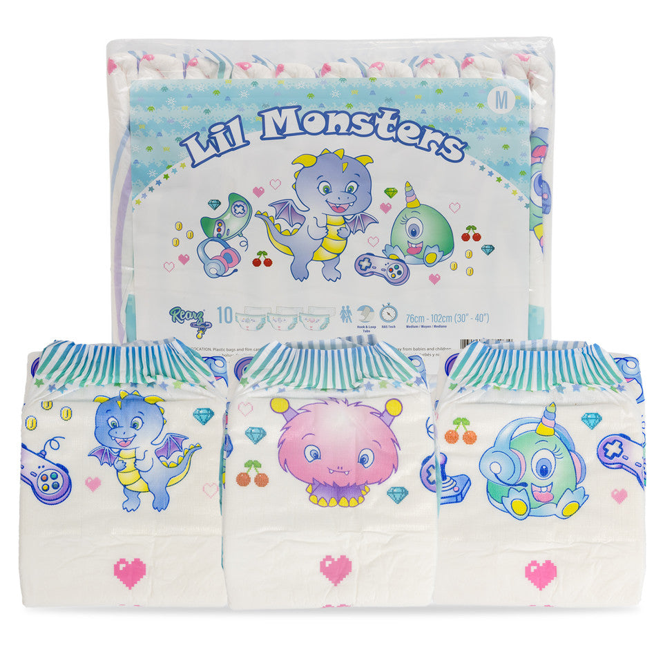 NEW: Rearz Lil' Monsters Retro Adult Diapers