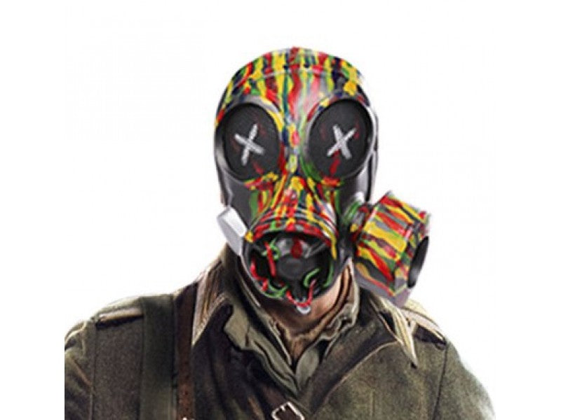 A model wearing the Apocalypse Full Face Mask.