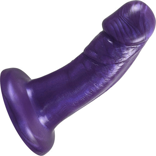 The left side of the purple Medium Realistic Bent Dildo.