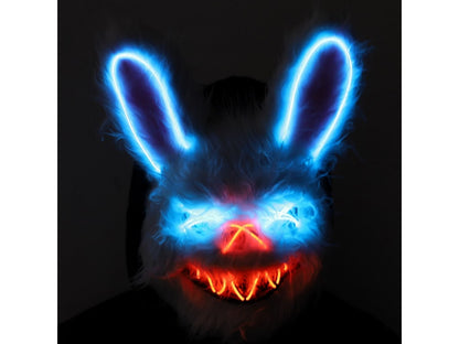A white and red glowing Light Up Purge Bunny Mask.