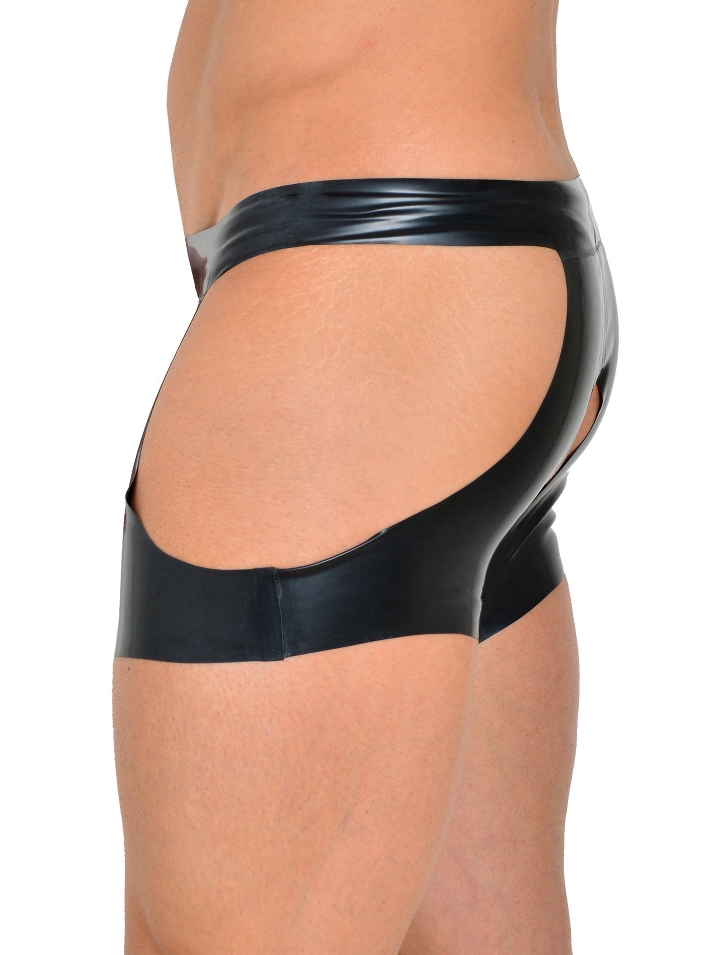 Mens Open Latex Shorts