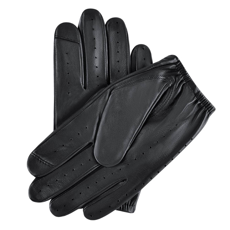 Black Momentum Leather Touchscreen Driving Gloves palm of glove