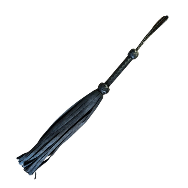 Full body and falls of black leather Moose Flogger