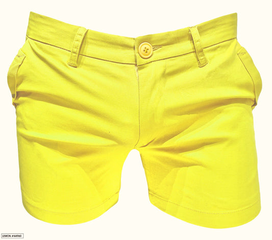 Knobs by Ryan Hill San Francisco Chino Short Shorts - Lemon Yellow