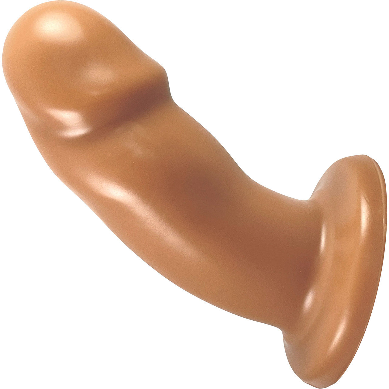 The right side of the caramel Randy Vixskin Dildo.