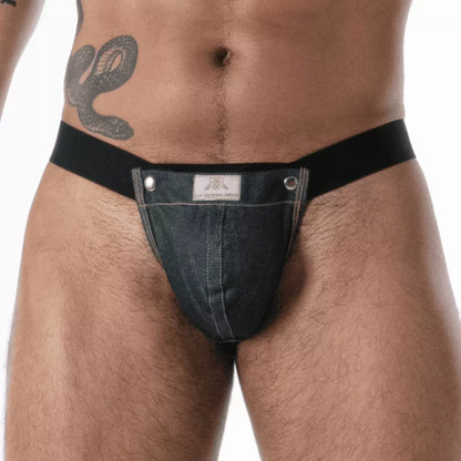 Raw Denim Snap Bulge Thong