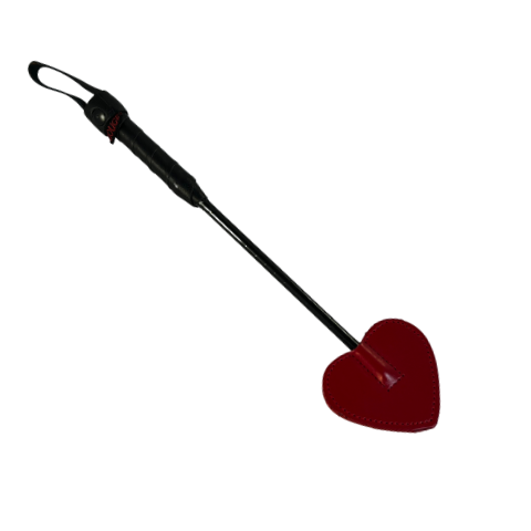 Red Rouge Leather Mini Heart Paddle.