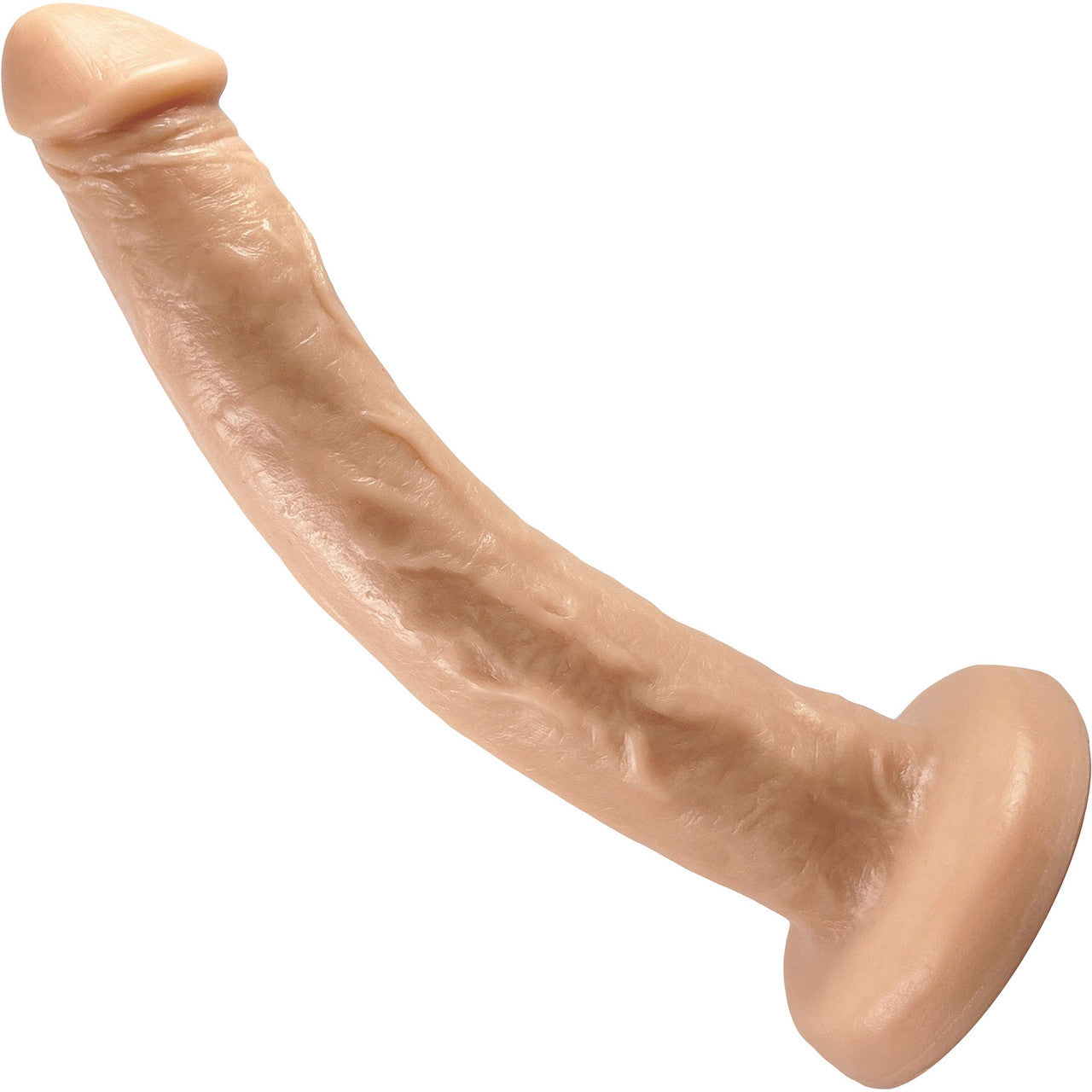 The right side of the vanilla Slim Vixskin Dildo.