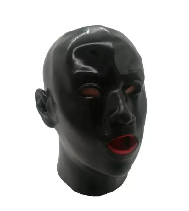 The Latex Deprivation Doll Mask, front view.