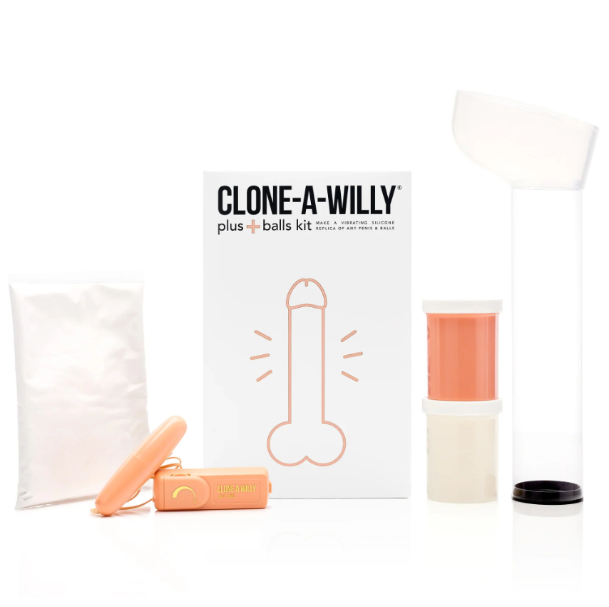 Clone A Willy Plus Balls Kit Vibrating Silicone Dildo Kit