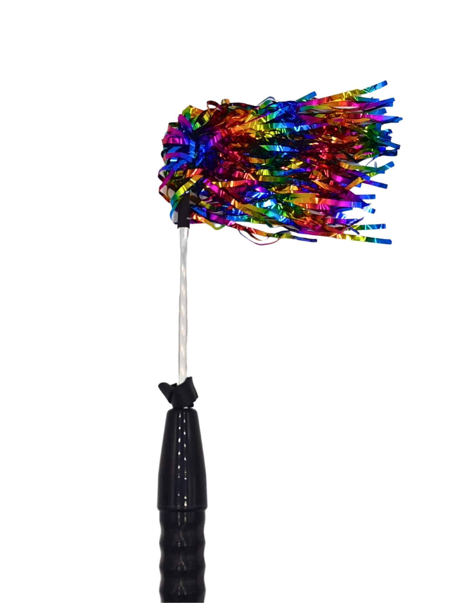 The violet wand with the Festive Mylar PomPom for Violet Wand.