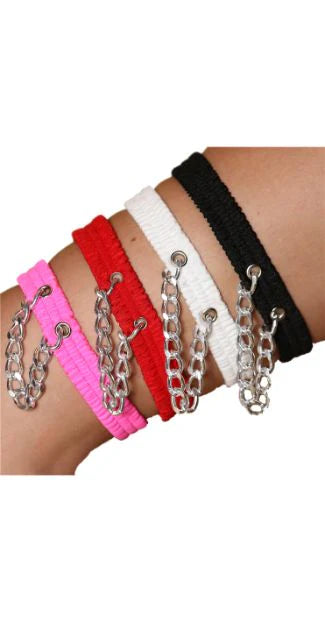 Scrunched Garter w/ Chain