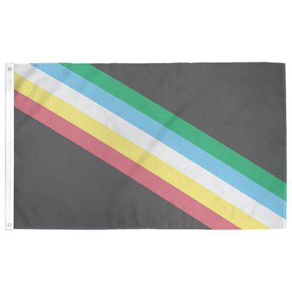 The FFG Limited Edition Outdoor 3x5' Pride Flag - New Disability Flag.