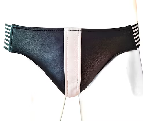 Leather Jocks with Stripes