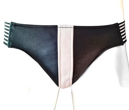 Leather Jocks with Stripes