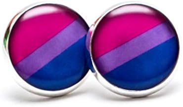 Pride Flag Round Post Earrings- Pair