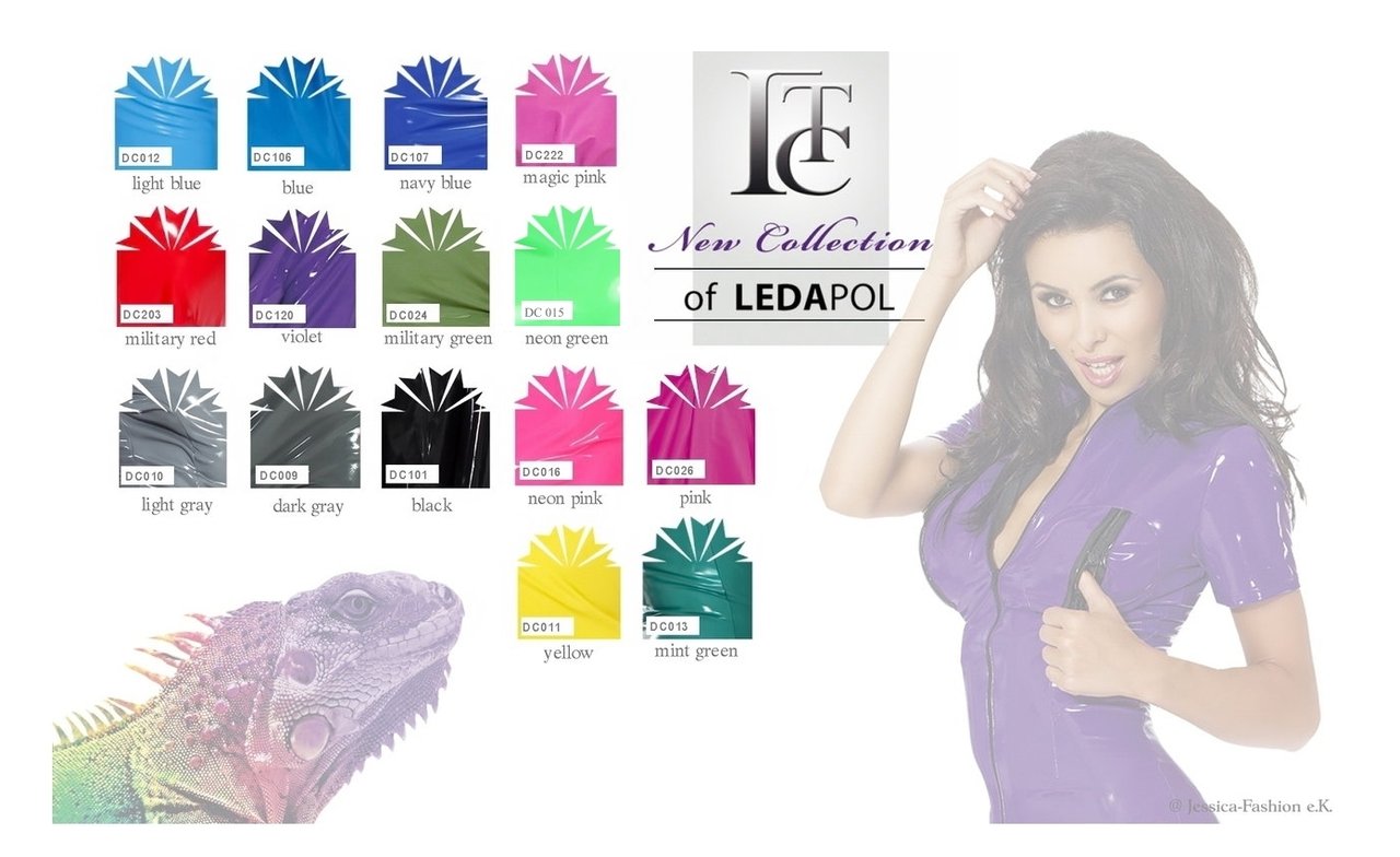 The color chart for Ledapol clothing.