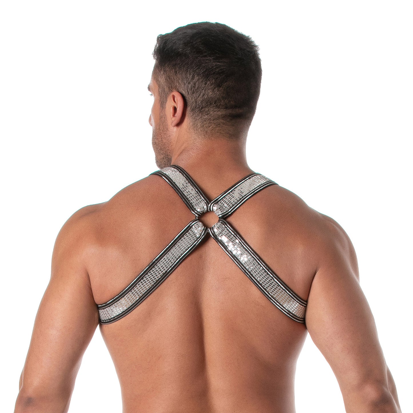 TOF PARIS Glitter Bulldog Harness Silver