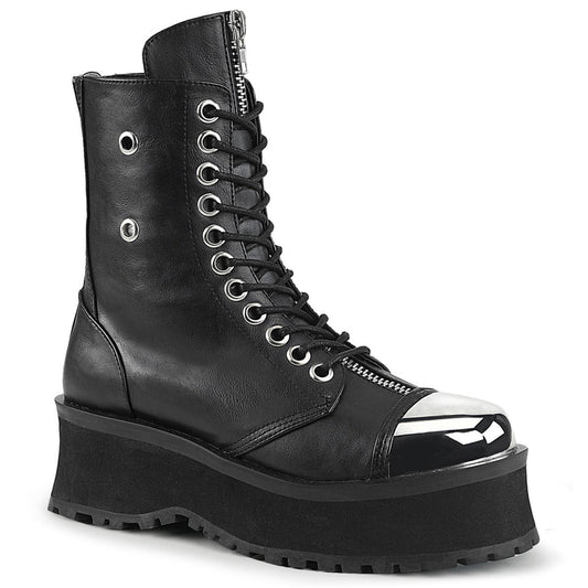 Demonia: Gravedigger-10 Mid-Calf Boots (Vegan Leather)