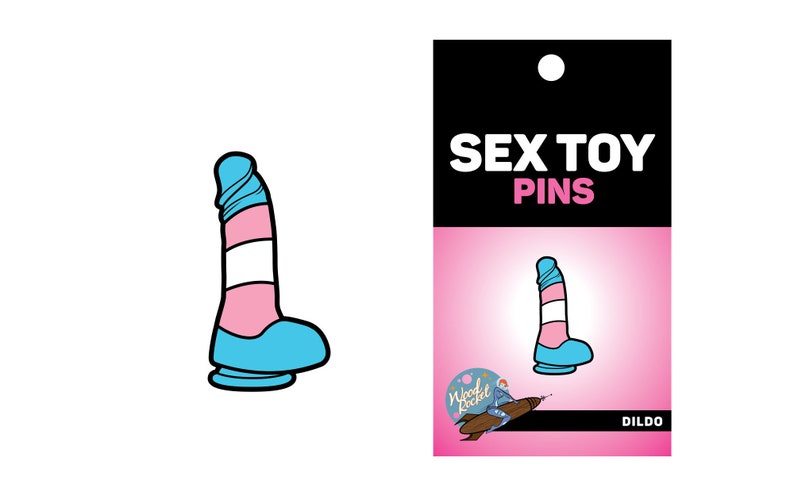 The Trans Dildo WoodRocket Porn & Sex Toy Pin.