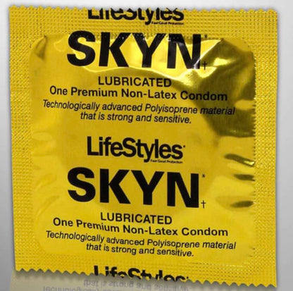 A single Lifestyles Skyn Condom.