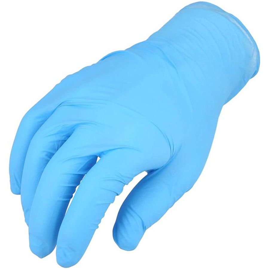 A blue Color Nitrile Glove.