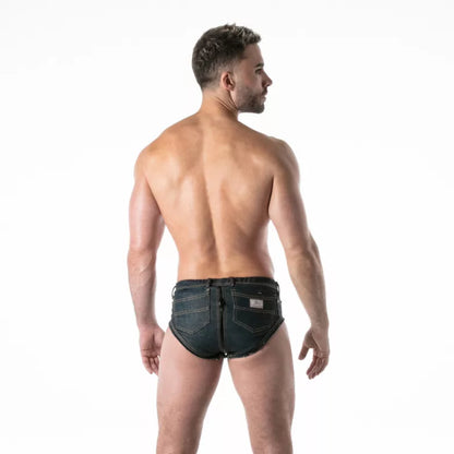 Raw Denim Full Zip Brief