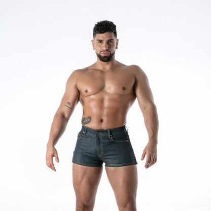 Raw Denim Tear-Away Shorts